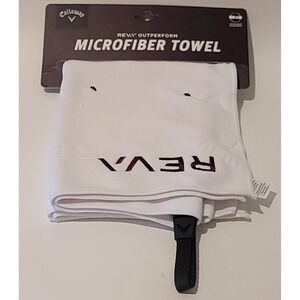 Callaway White‎ REVA Outperform Microfiber Towel Embroidered Sz 30x20